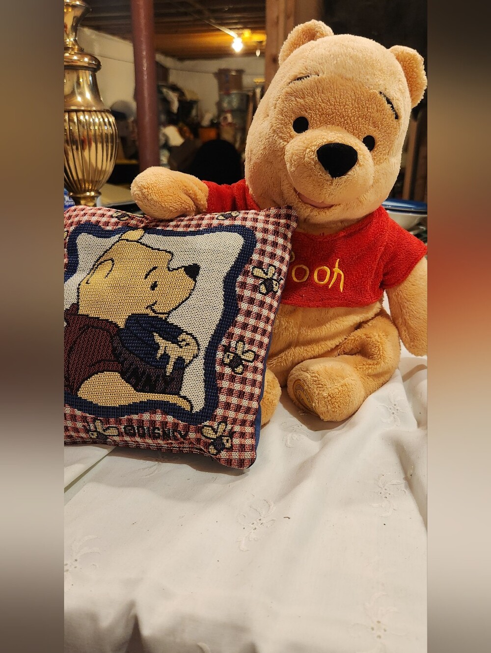 Winnie the Pooh 15" Plush Toy Disney Collection , Small Pillow Extra.
